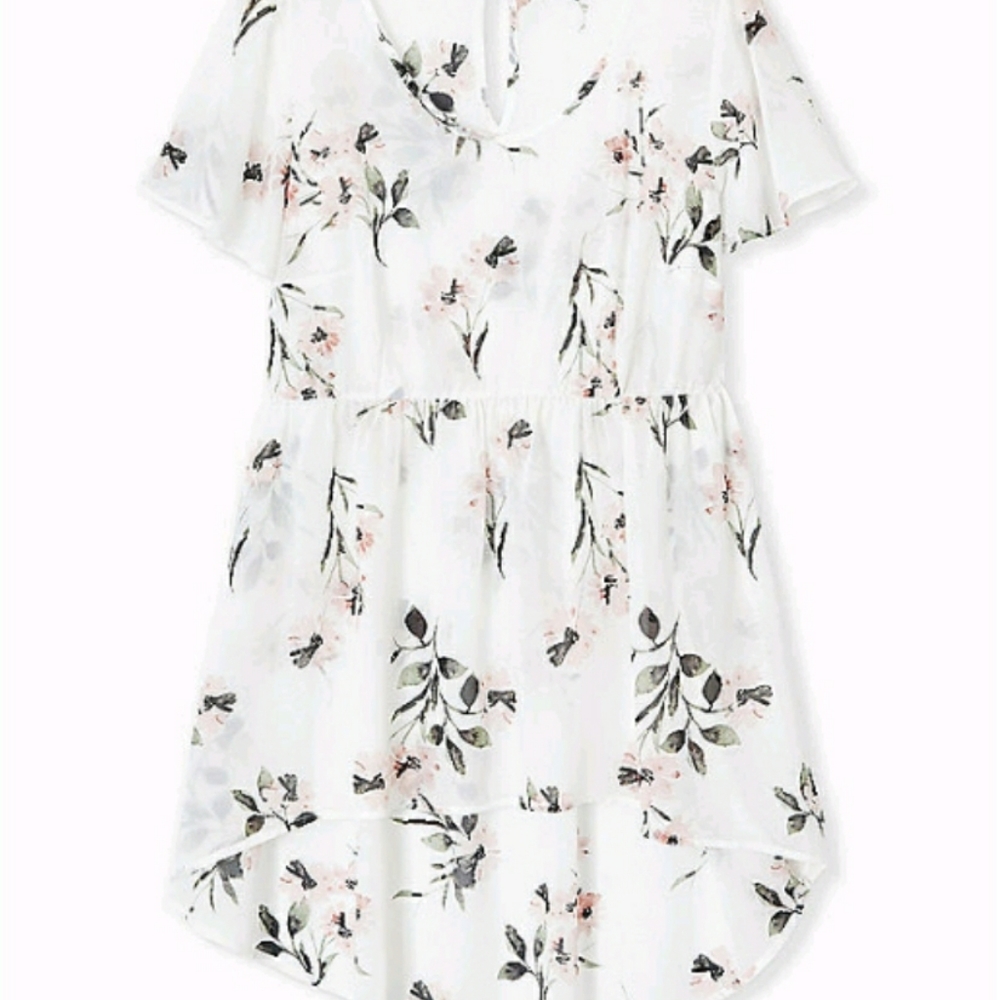 High low chiffon tunic